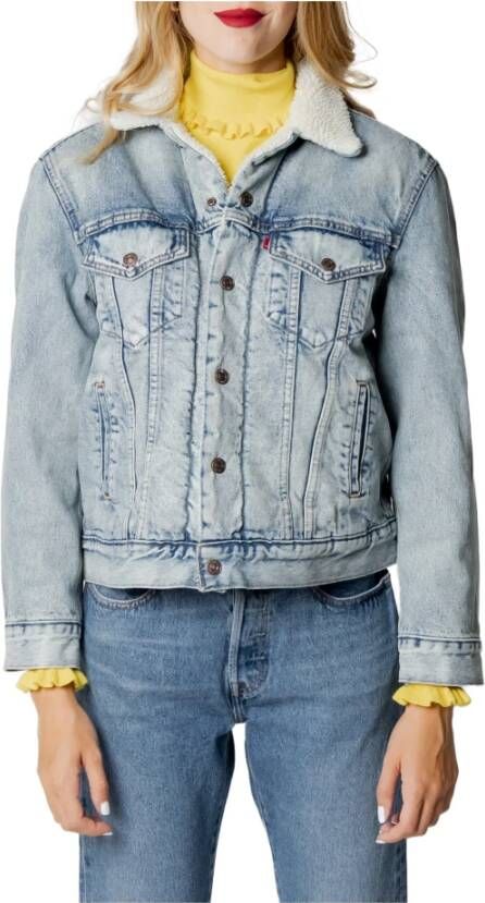 Levi's Ex-BF Sherpa Trucker Strangerways 36137-0026 Blauw Dames - Foto 5