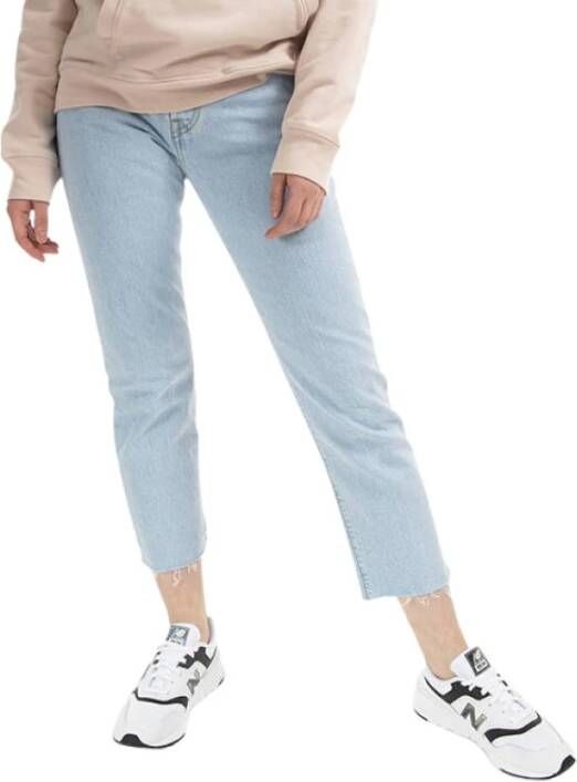Levi's Blauwe effen dames jeans met ritssluiting en knoopsluiting Blue Dames - Foto 2