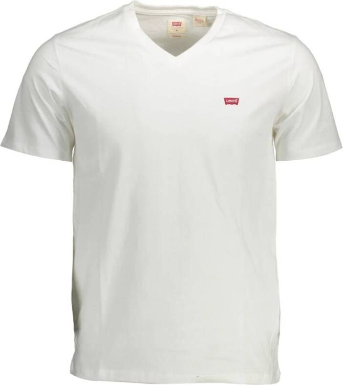 Levi's White Cotton T-Shirt Grijs Heren