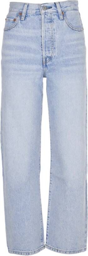 Levi's ribcage high waist straight fit jeans middle road - Foto 8