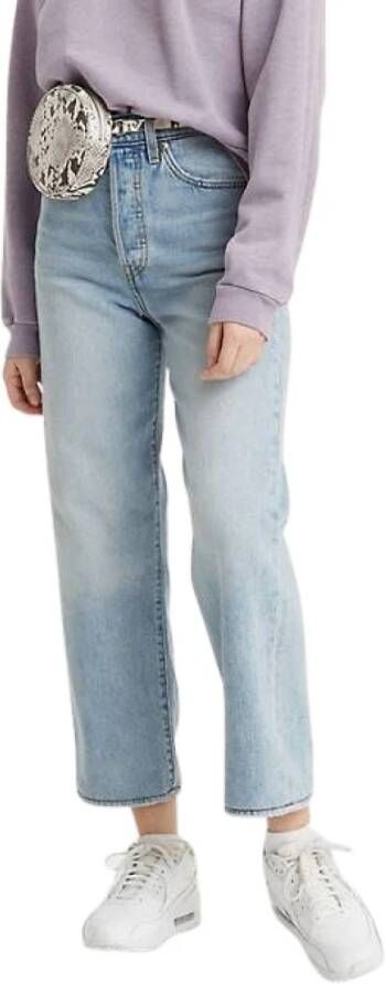 Levi's ribcage high waist straight fit jeans middle road - Foto 2