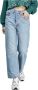 Levi's Ribcage cropped high waist straight fit jeans light indigo - Thumbnail 12