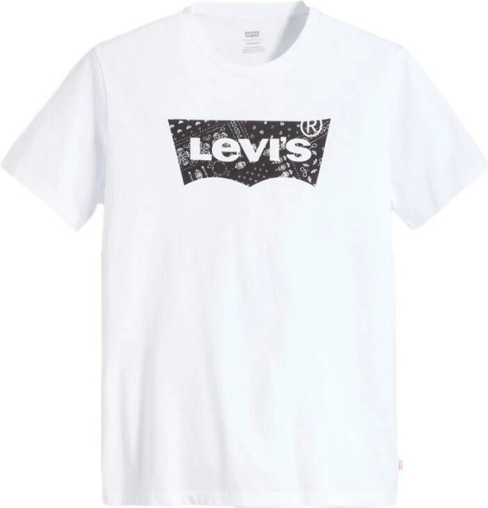 Levi's Witte Graphic Crewneck T-shirt voor heren van Levis Wit Heren