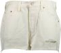 Levi's Witte Katoenen Jeans & Broek Kort 501 Versleten Effect Wit Dames - Thumbnail 2