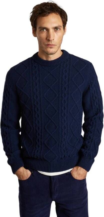 L'Exception Paris Gedraaide trui in gerecyclede wol Blauw Heren