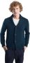L'Exception Paris Merino sjaal kraag Cardigan Green Heren - Thumbnail 1