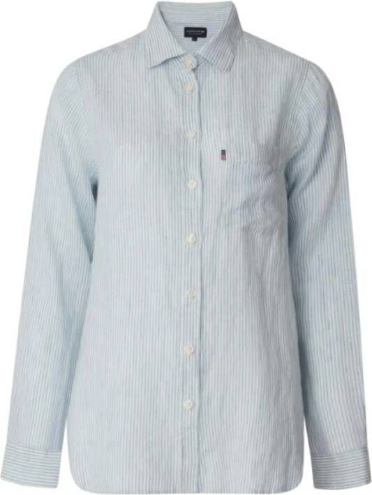 Lexington Normaal Overhemd Blauw Heren