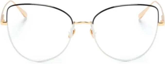 Linda Farrow Luxe Titanium Optisch Montuur Yellow Dames