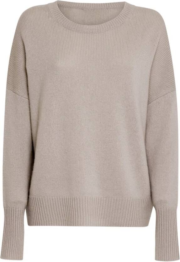 Lisa Yang Mila Sweater Stone Kasjmier Regular Fit Grijs Dames