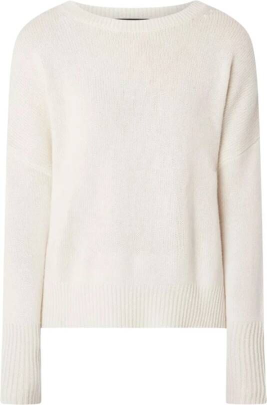 Lisa Yang Kasjmier U-Hals Sweater Wit White Dames