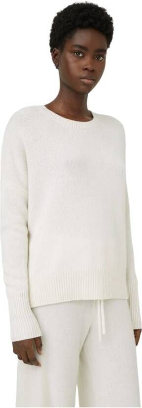 Lisa Yang Kasjmier U-Hals Sweater Wit White Dames
