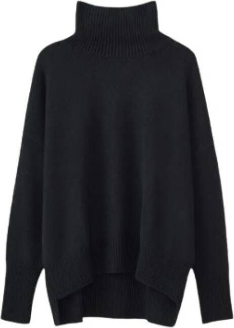 Lisa Yang Zwarte trui met geribbelde details Zwart Dames