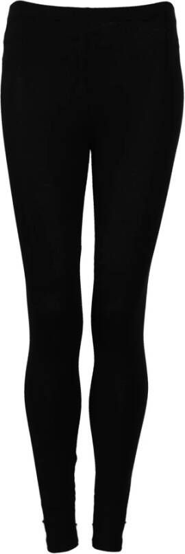 Liu Jo Aansluitende katoenen leggings met merkdetail Zwart Dames
