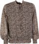 Liu Jo Beige Blouse met Dierenprint en Striksluiting Beige Dames - Thumbnail 1