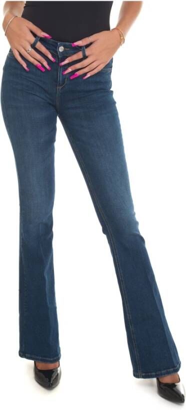 Liu Jo Bell-bottom Denim Jeans met Elastische Taille Blauw Dames