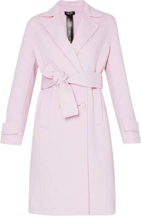 Liu Jo Belted Coats Roze Dames