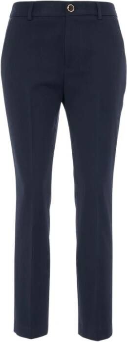Liu Jo Elegante Blauwe Broek met Elastisch Design Blauw Dames