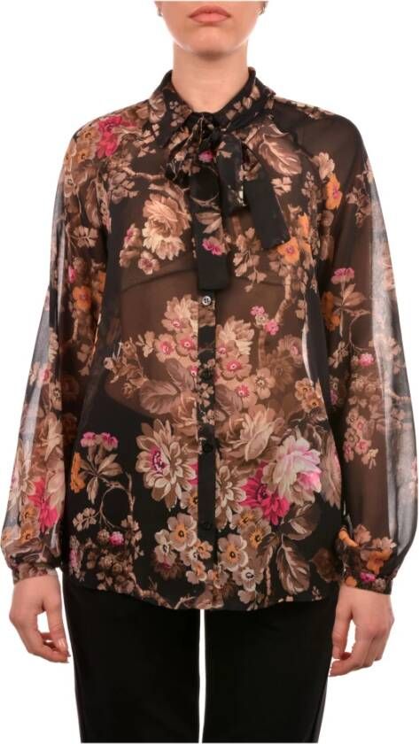 Liu Jo Bloemen Bohemian Shirt Zwart Dames