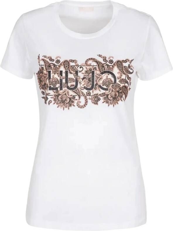 Liu Jo Bloemenprint T-shirt White Dames