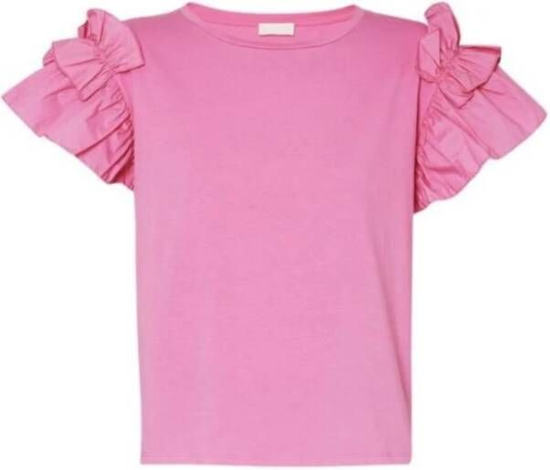 Liu Jo T-Shirt mode korte mouw Pink Dames