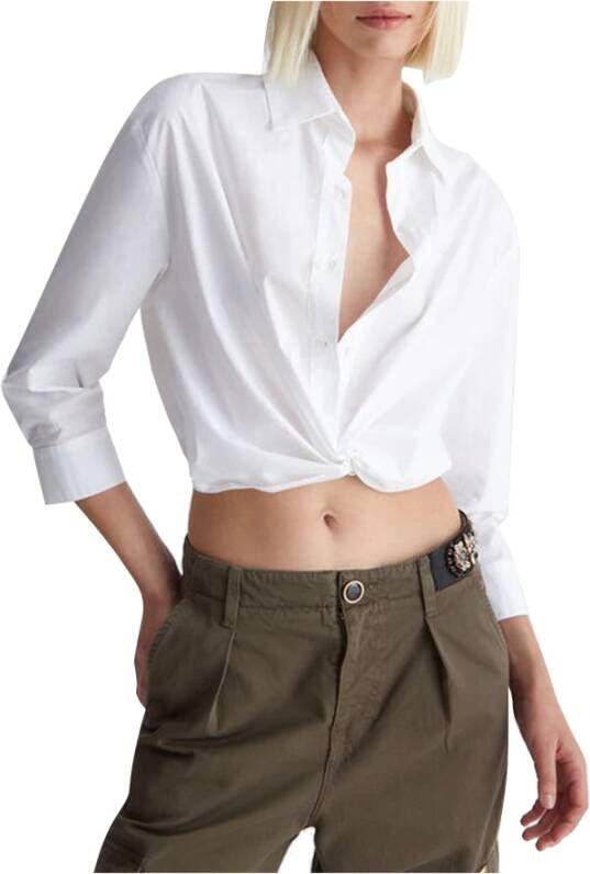 Liu Jo Witte Shirt met Knoopdetail voor Modieuze Vrouwen White Dames