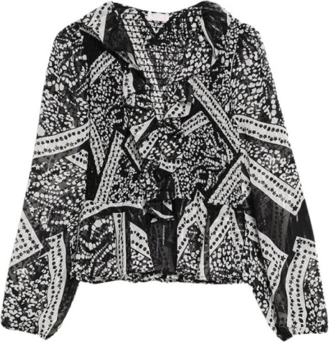 Liu Jo Elegante V-hals Blouse Black Dames