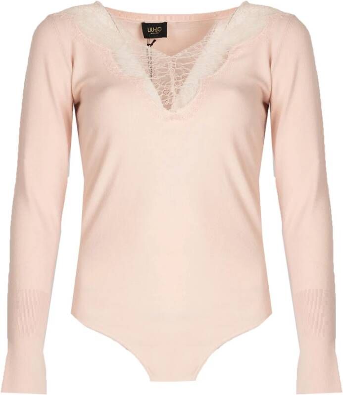 Liu Jo Body met V-hals en lange mouwen Roze Dames