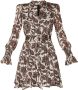 Liu Jo Bruine Aw23 Jurk Moderne Stijl Comfortabele Pasvorm Bruin Dames - Thumbnail 2