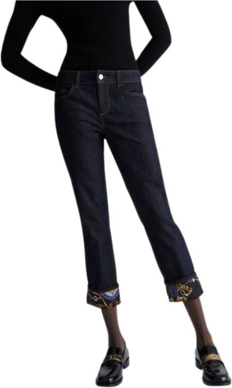 Liu Jo Dames Jeans met Sjaalprint Zoom Blue Dames