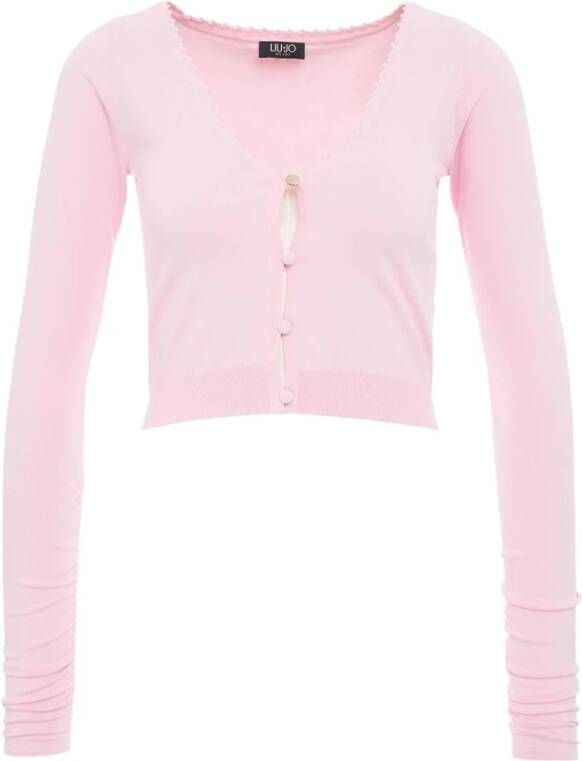 Liu Jo Cardigan met één knoop Roze Dames