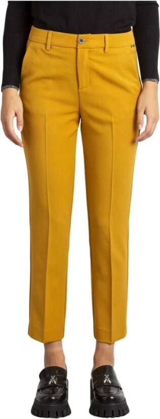 Liu Jo Chino Diamond REG Trousers_40 Geel Dames