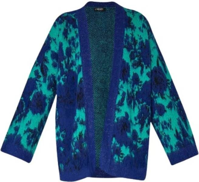 Liu Jo Comfortabele Gebreide Cardigan voor Vrouwen Blauw Dames