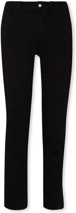 Liu Jo Zwarte Skinny Jeans met Kristallen Knoop Zwart Dames