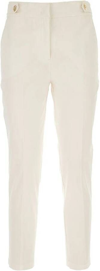 Liu Jo Witte Katoenen Jeans Broek met Zijzakken White Dames