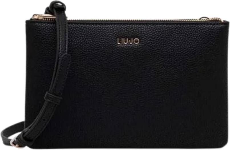 Liu Jo Trendy Leren Dames Tas met Twee Compartimenten Beige Black Brown Dames