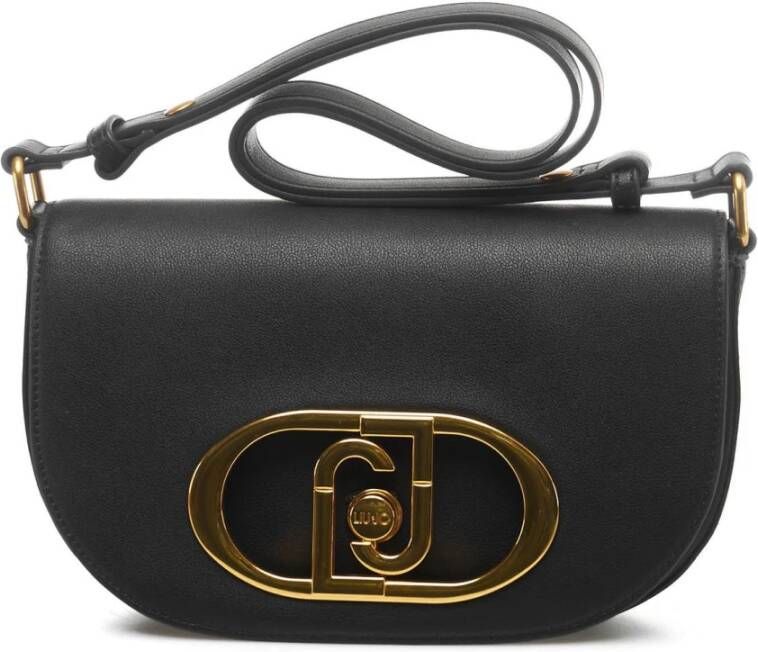 Liu Jo Stijlvolle zwarte kunstleren schoudertas Black Dames