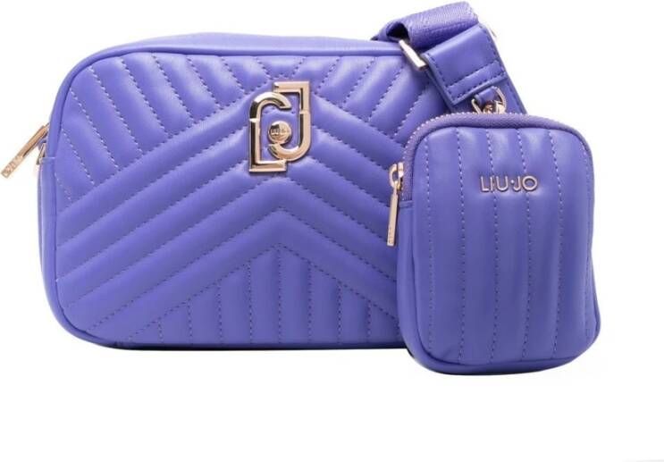 Liu Jo Violet Crossbody Tas met Logo Details Paars Dames