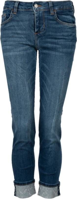 Liu Jo Dames Skinny Jeans met Bottom Up Effect Blauw Dames