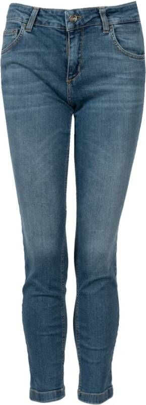 Liu Jo Dames Skinny Jeans met Bottom Up Effect Blauw Dames