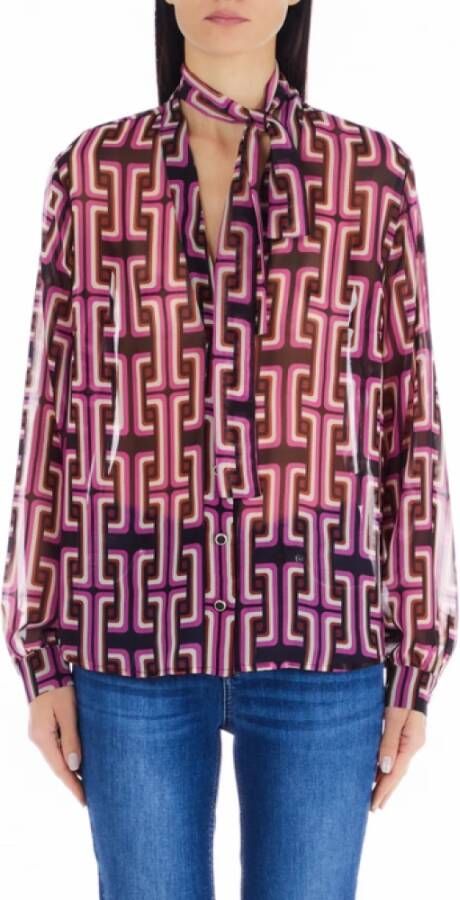 Liu Jo Damesoverhemd met geometrisch patroon Multicolor Dames