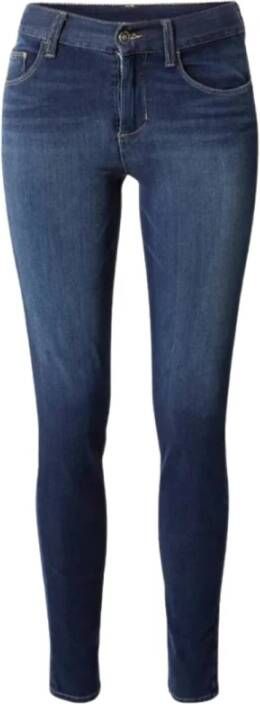 Liu Jo Blauwe Jeans met Hoge Taille en Skinny Pijpen Blue Dames