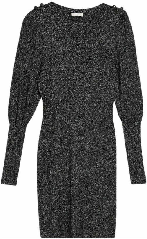 Liu Jo Grijze Gebreide Jurk Mini Abito Maglia Gray Dames