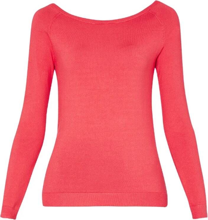 Liu Jo Coral Red Sweaters Blijf warm en stijlvol Rood Dames