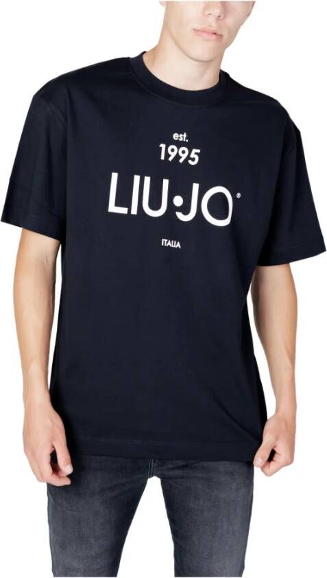 Liu Jo Blauw Bedrukt Kortemouw T-Shirt Blue Heren