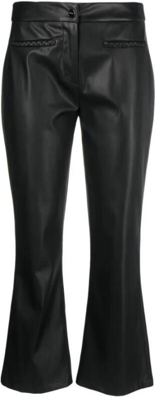 Liu Jo Zwarte cropped flared broek voor vrouwen Zwart Dames