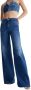 Liu Jo Milieuvriendelijke high-waisted flared jeans Blauw Dames - Thumbnail 1