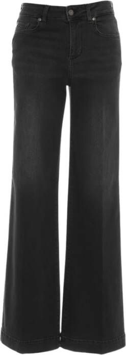 Liu Jo Dames Jeans met wijde pijpen Zwart Black Dames