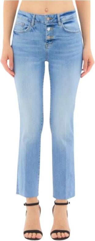 Liu Jo Flatterende Cropped Jeans Blauw Dames