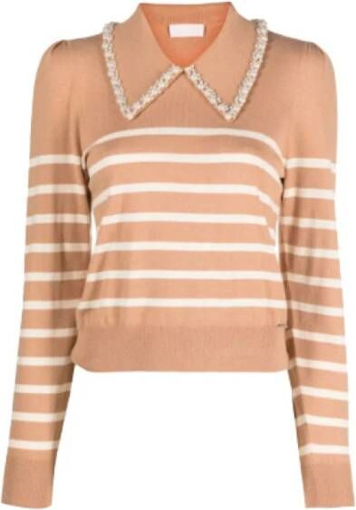 Liu Jo Round-neck Knitwear Bruin Dames