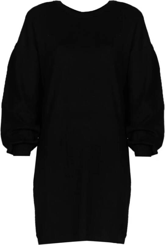 Liu Jo Zwarte Gebreide Jurk Mini M L Black Dames